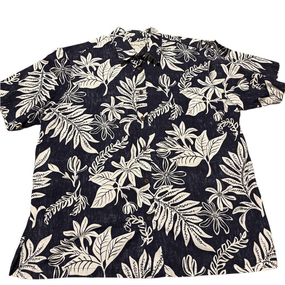 Mens Bishop St Apparel Short Sleeve Button Up Floral Hawaiian Shirt 2XL